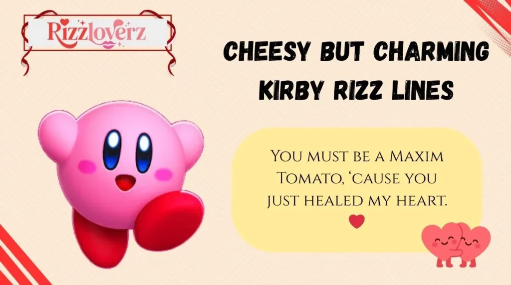 Cheesy but Charming Kirby Rizz Lines