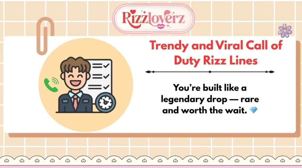 Trendy and Viral Call of Duty Rizz Lines