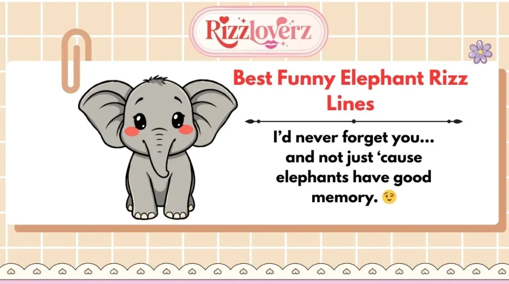 Best Funny Elephant Rizz Lines