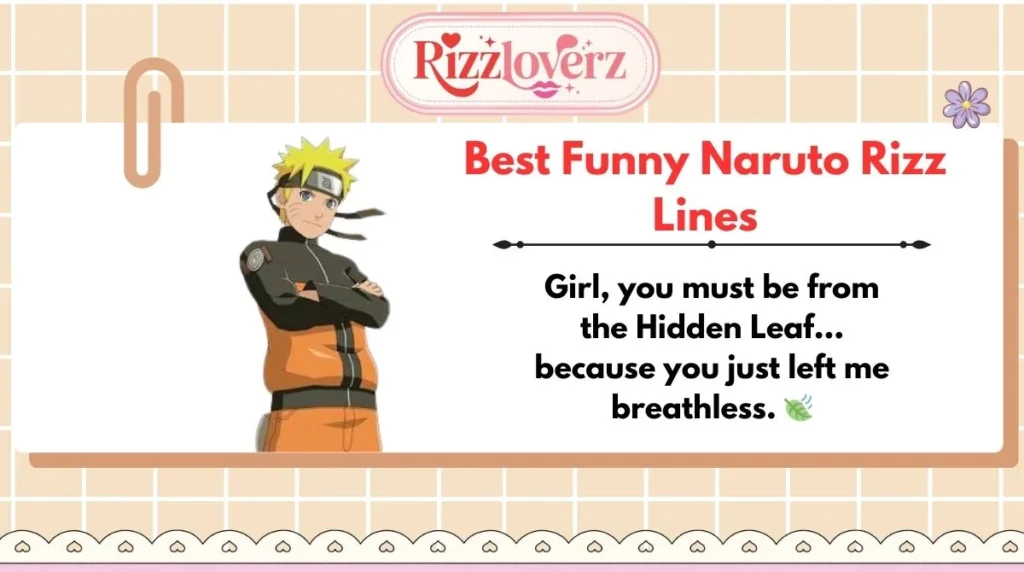 Best Funny Naruto Rizz Lines