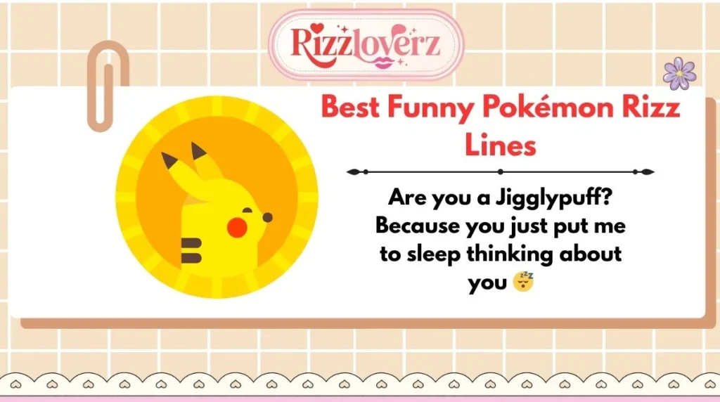 Best Funny Pokémon Rizz Lines