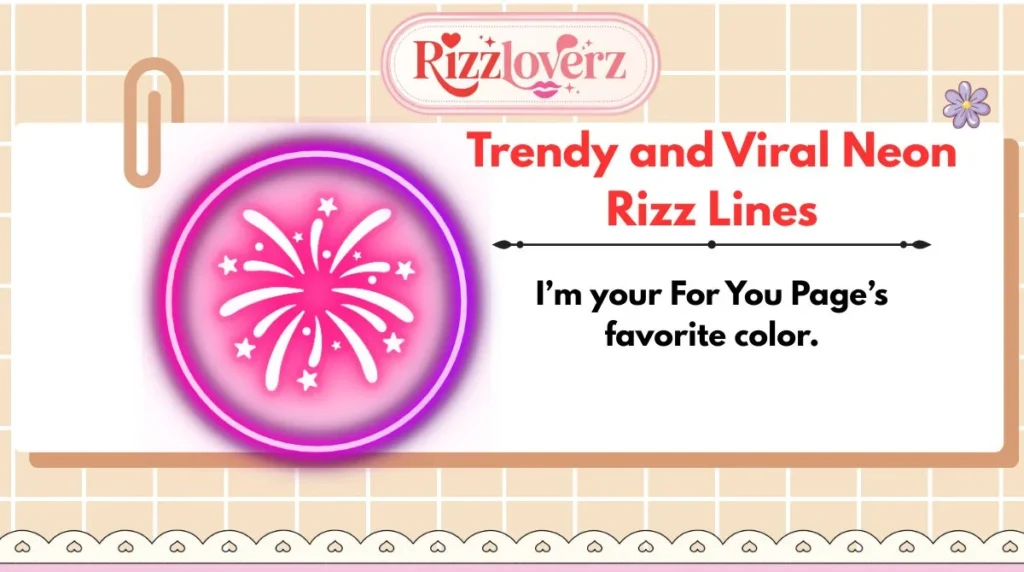 Trendy and Viral Neon Rizz Lines