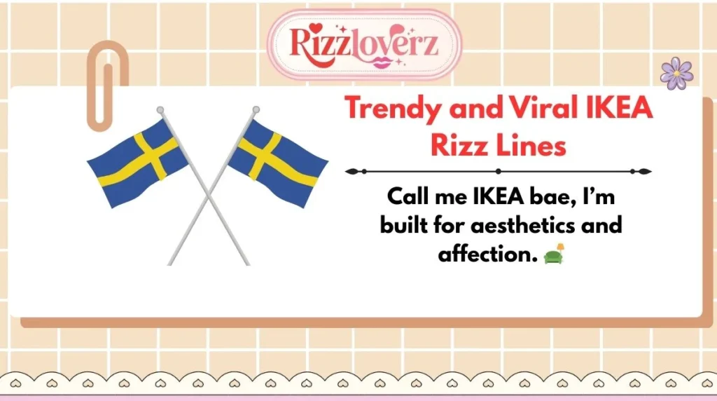 Cheesy but Charming IKEA Rizz Lines